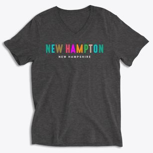 New Hampton New Hampshire Color Pop Soft Lightweight V-Neck