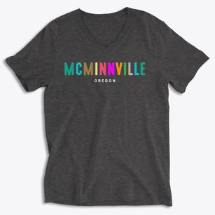 Mcminnville Oregon Color Pop Soft Lightweight V-Neck