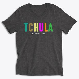 Tchula Mississippi Color Pop Soft Lightweight V-Neck