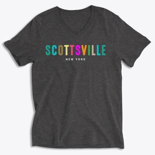 Scottsville New York Color Pop Soft Lightweight V-Neck