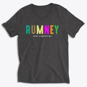 Rumney New Hampshire Color Pop Soft Lightweight V-Neck