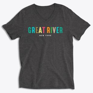 Great River New York Color Pop Soft Lightweight V-Neck