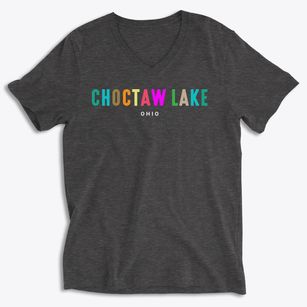 Choctaw Lake Ohio Color Pop Soft Lightweight V-Neck