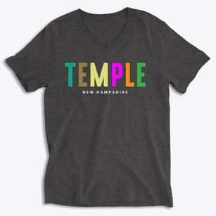 Temple New Hampshire Color Pop Soft Lightweight V-Neck