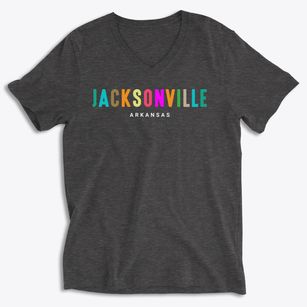 Jacksonville Arkansas Color Pop Soft Lightweight V-Neck