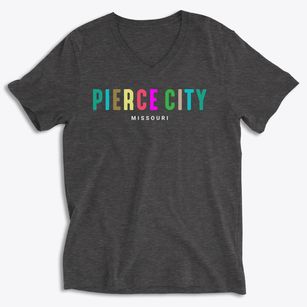 Pierce City Missouri Color Pop Soft Lightweight V-Neck