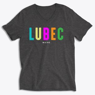 Lubec Maine Color Pop Soft Lightweight V-Neck