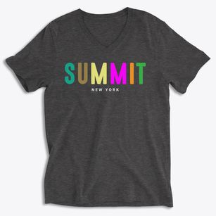 Summit New York Color Pop Soft Lightweight V-Neck