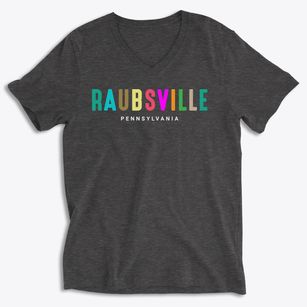 Raubsville Pennsylvania Color Pop Soft Lightweight V-Neck