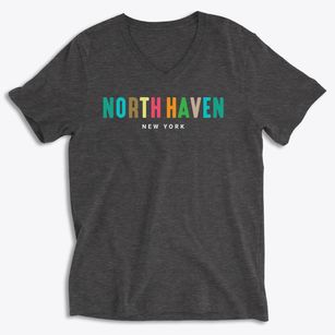North Haven New York Color Pop Soft Lightweight V-Neck