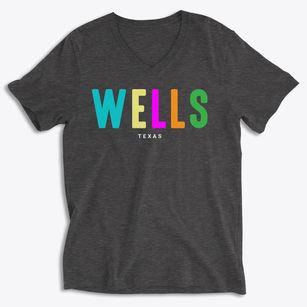 Wells Texas Color Pop Soft Lightweight V-Neck
