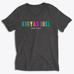 Kiryas Joel New York Color Pop Soft Lightweight V-Neck