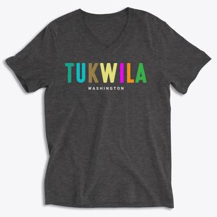 Tukwila Washington Color Pop Soft Lightweight V-Neck