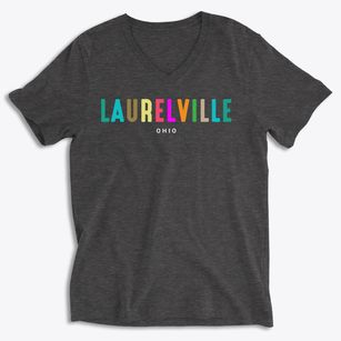 Laurelville Ohio Color Pop Soft Lightweight V-Neck