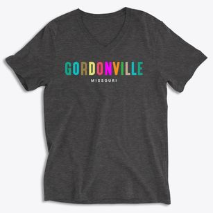 Gordonville Missouri Color Pop Soft Lightweight V-Neck