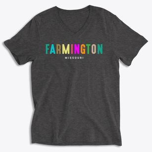Farmington Missouri Color Pop Soft Lightweight V-Neck