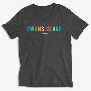 Swans Island Maine Color Pop Soft Lightweight V-Neck