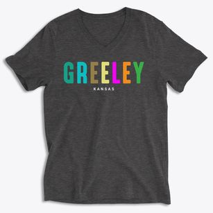 Greeley Kansas Color Pop Soft Lightweight V-Neck