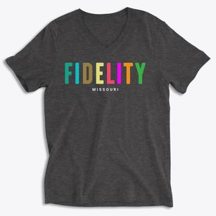 Fidelity Missouri Color Pop Soft Lightweight V-Neck