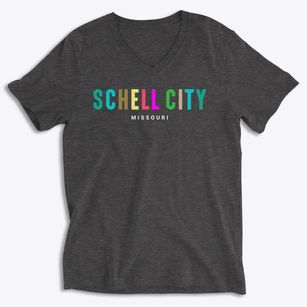 Schell City Missouri Color Pop Soft Lightweight V-Neck