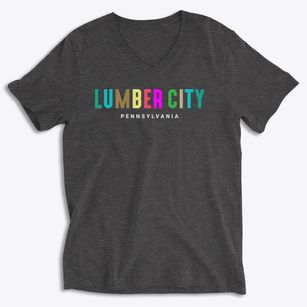 Lumber City Pennsylvania Color Pop Soft Lightweight V-Neck