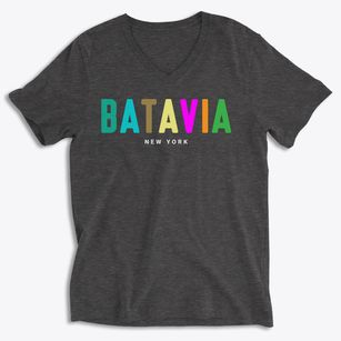 Batavia New York Color Pop Soft Lightweight V-Neck