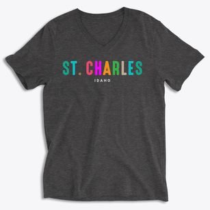 St. Charles Idaho Color Pop Soft Lightweight V-Neck