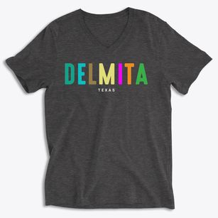 Delmita Texas Color Pop Soft Lightweight V-Neck