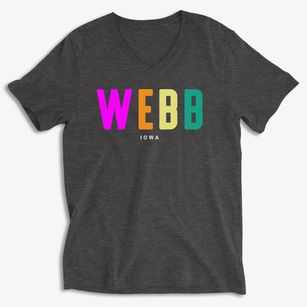 Webb Iowa Color Pop Soft Lightweight V-Neck