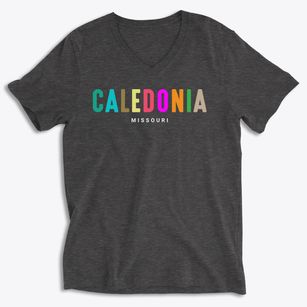 Caledonia Missouri Color Pop Soft Lightweight V-Neck