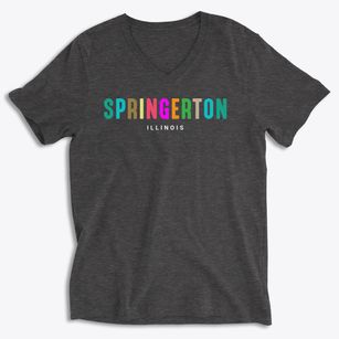 Springerton Illinois Color Pop Soft Lightweight V-Neck