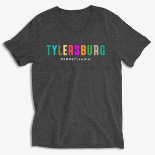 Tylersburg Pennsylvania Color Pop Soft Lightweight V-Neck