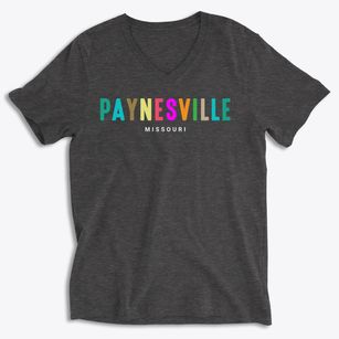 Paynesville Missouri Color Pop Soft Lightweight V-Neck