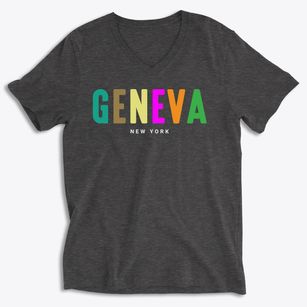 Geneva New York Color Pop Soft Lightweight V-Neck