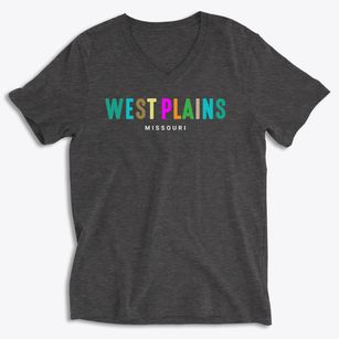 West Plains Missouri Color Pop Soft Lightweight V-Neck