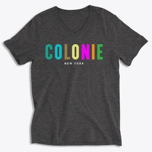 Colonie New York Color Pop Soft Lightweight V-Neck