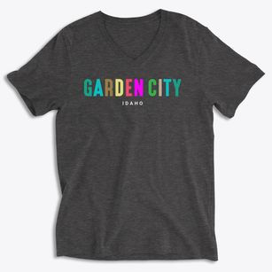 Garden City Idaho Color Pop Soft Lightweight V-Neck