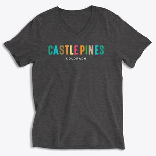 Castle Pines Colorado Color Pop Soft Lightweight V-Neck