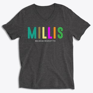 Millis Massachusetts Color Pop Soft Lightweight V-Neck