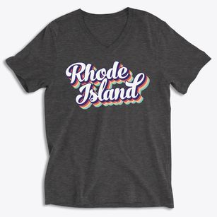  Rhode Island Retro Candy Vibes Soft Lightweight V-Neck
