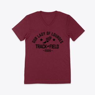 Our Lady Of Lourdes Parish Track and Field Tri-Blend V-Neck